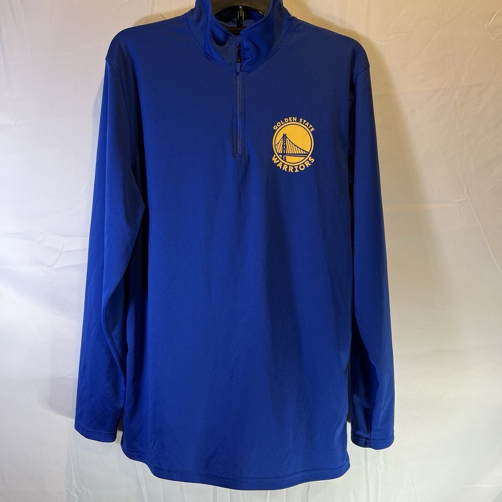 NBA Golden State Warriors 1/4 Zip Pullover Men's L Long Sleeve Basketball Large